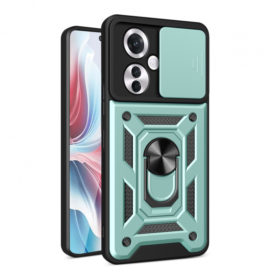 Husa Oppo Reno11 F cu inel magnetic si protectie camera Skyddar CamShield - Mint