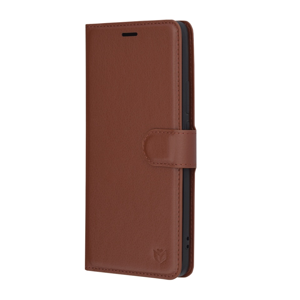 Husa Oppo Reno12 tip Carte, cu Portofel Interior, Finisaje Premium, SKYDDAR Leather Wallet - Maro - 3 | YEO