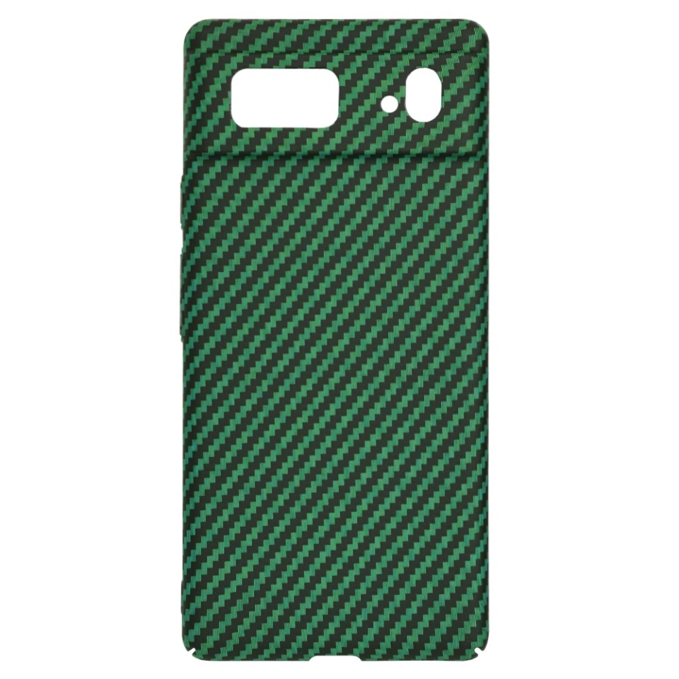 Husa pentru Google Pixel 6, SKYDDAR INNOVATION, textura carbon, Carbonite FiberShell, set cu sticker, Verde, - 3 | YEO