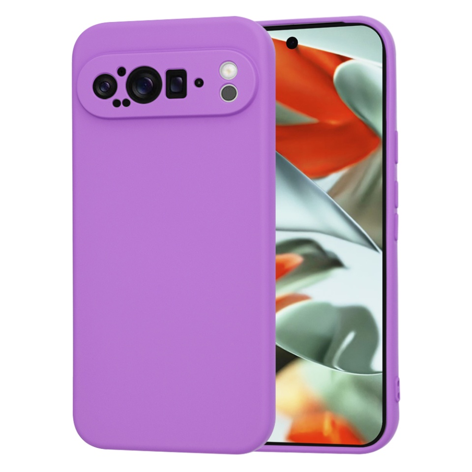 Husa pentru Google Pixel 9 Pro XL din Silicon Catifelat, Protectie Premium, Skyddar SoftElegance - Mov - 3 | YEO