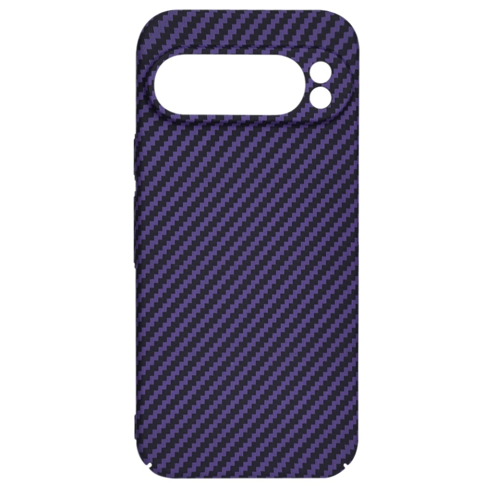 Husa pentru Google Pixel 9 Pro XL, SKYDDAR INNOVATION, textura carbon, Carbonite FiberShell, set cu sticker, Mov, - 3 | YEO