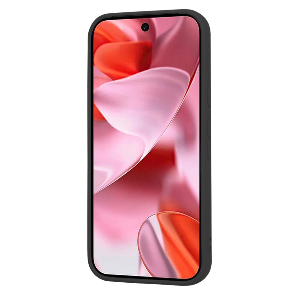 Husa pentru Google Pixel 9, SKYDDAR INNOVATION, din Silicon Catifelat, SoftElegance, set cu sticker, Negru - 1 | YEO