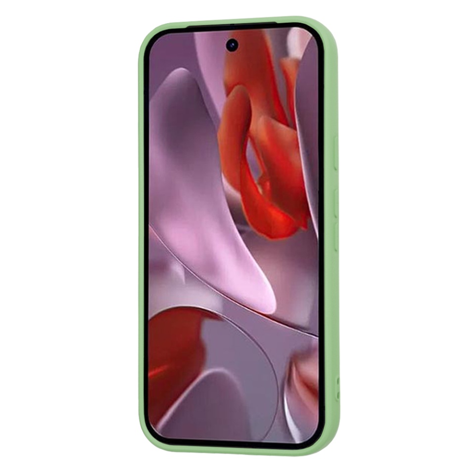 Husa pentru Google Pixel 9a din Silicon Catifelat, Protectie Premium, Skyddar SoftElegance - Verde deschis - 1 | YEO