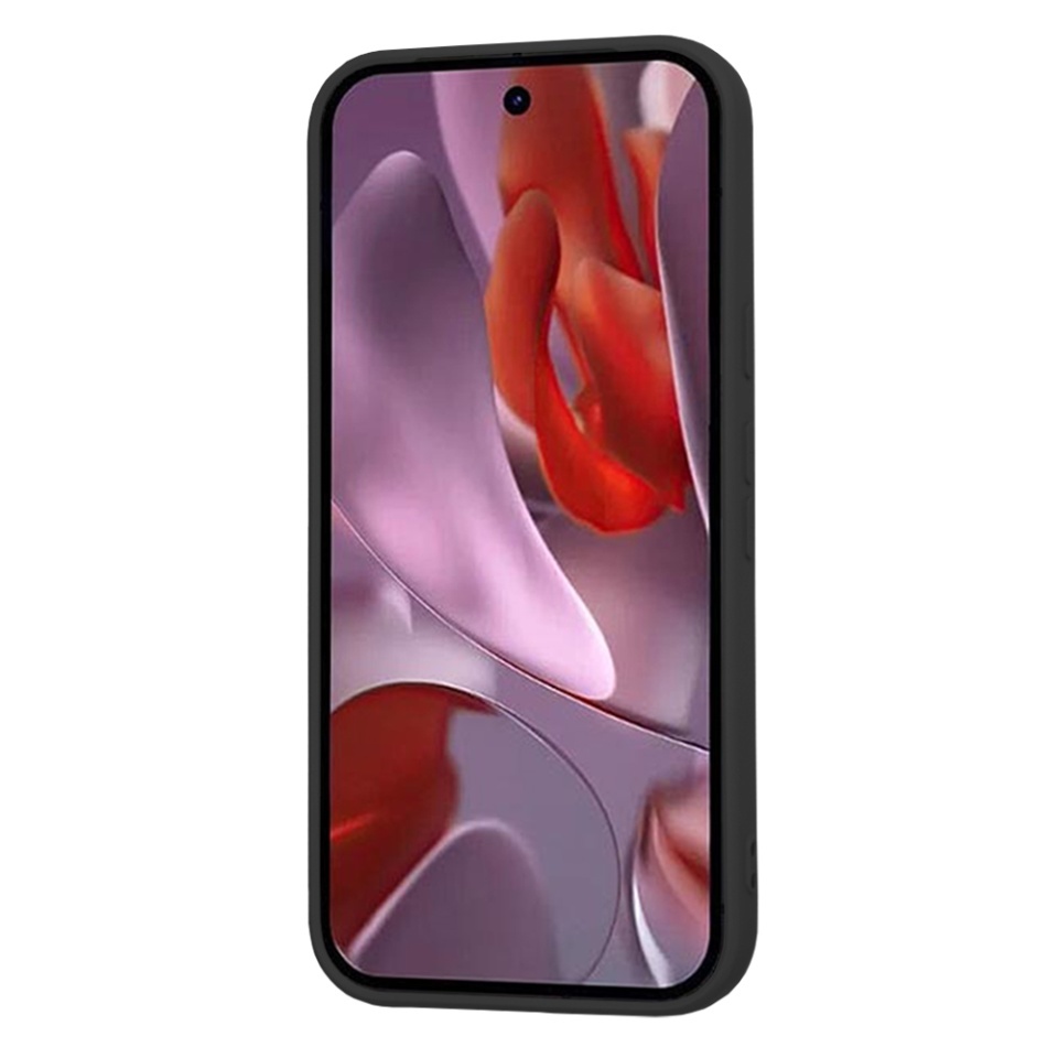 Husa pentru Google Pixel 9a, SKYDDAR INNOVATION, din Silicon Catifelat, SoftElegance, set cu sticker, Negru - 1 | YEO