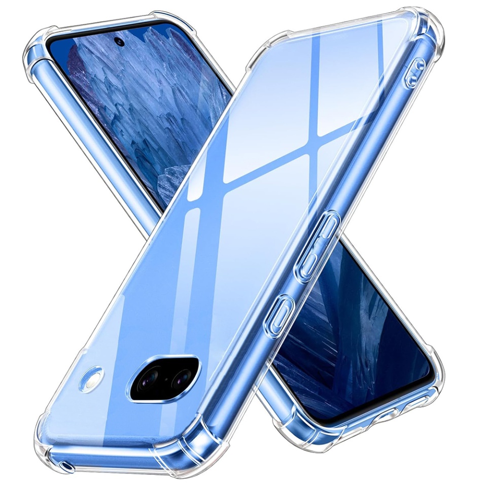 Husa pentru Google Pixel 9a , SKYDDAR INNOVATION, Shockproof Clear din Silicon Slim, Transparenta, set cu sticker