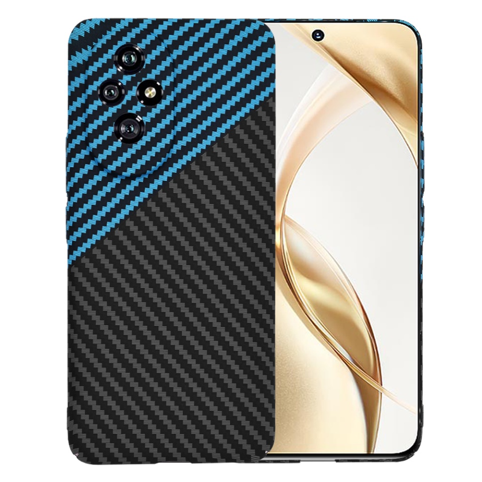 Husa pentru Honor 200, Finisaj Premium cu Textura de Carbon, Design Elegant, SKDR CarbonFlex - Bleu