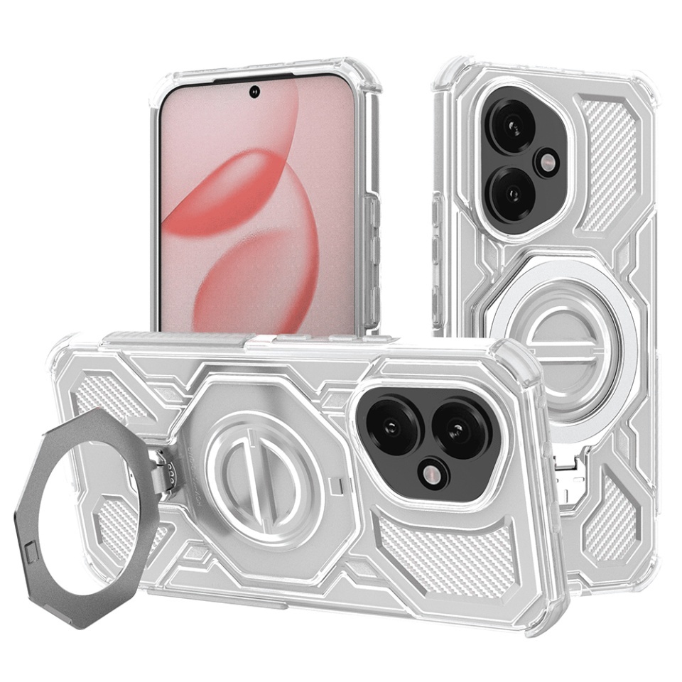 Husa pentru Honor 400, Antisoc, SKYDDAR INOVATION, Carbon Shield PRO, Magsafe, set cu sticker, Alb