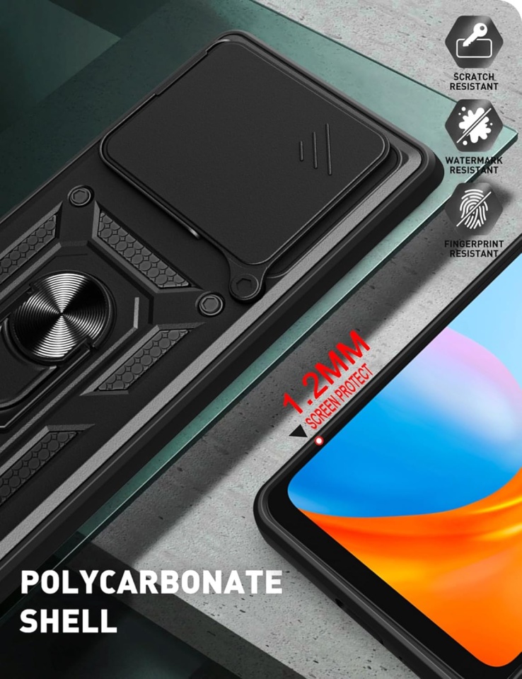 Husa pentru Honor 400 Lite, SKYDDAR INNOVATION, CamShield, Verde, set cu sticker - 3 | YEO