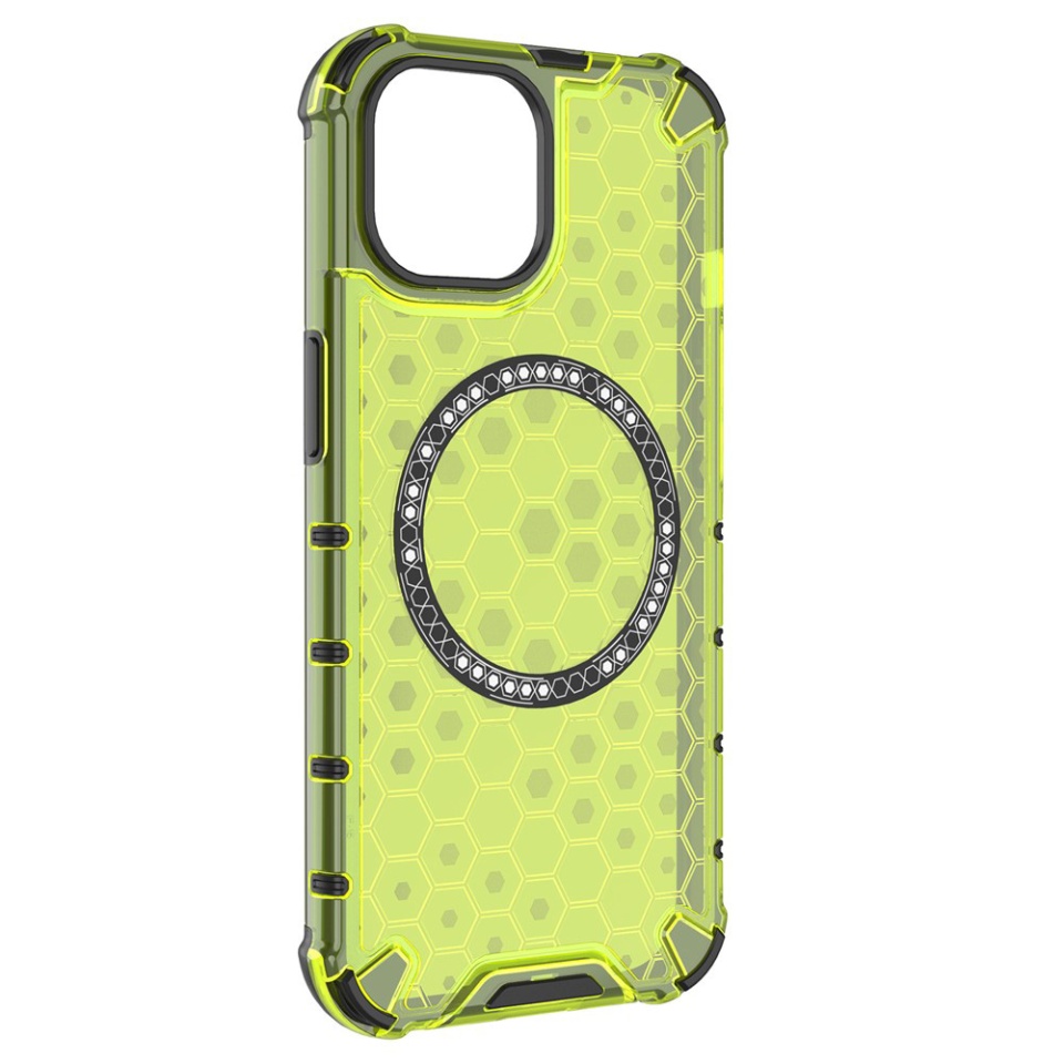 Husa pentru Honor 400 Lite, SKYDDAR INNOVATION, HoneyComb Shield MagSafe, Antisoc, set cu sticker, Verde - 2 | YEO
