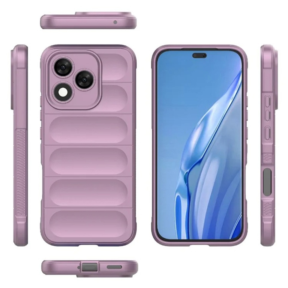 Husa pentru Honor 400 Lite, SKYDDAR INNOVATION, Magic Shield, din Silicon Mat, set cu sticker, Mov - 1 | YEO
