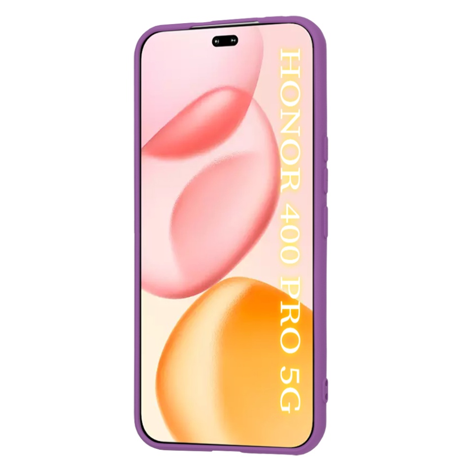 Husa pentru Honor 400 Pro, SKYDDAR INNOVATION, din Silicon Catifelat, SoftElegance, set cu sticker, Mov - 1 | YEO