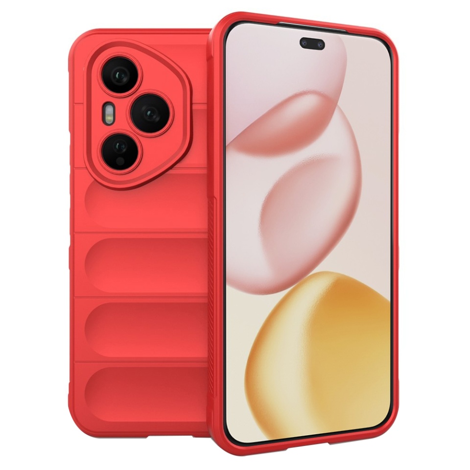 Husa pentru Honor 400 Pro, SKYDDAR INNOVATION, Magic Shield, din Silicon Mat, set cu sticker, Rosu