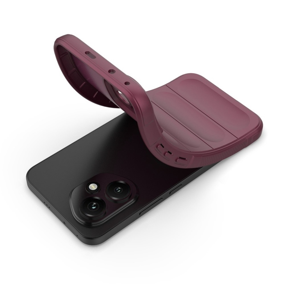 Husa pentru Honor 400, SKYDDAR INNOVATION, Magic Shield, din Silicon Mat, set cu sticker, Bordo - 2 | YEO