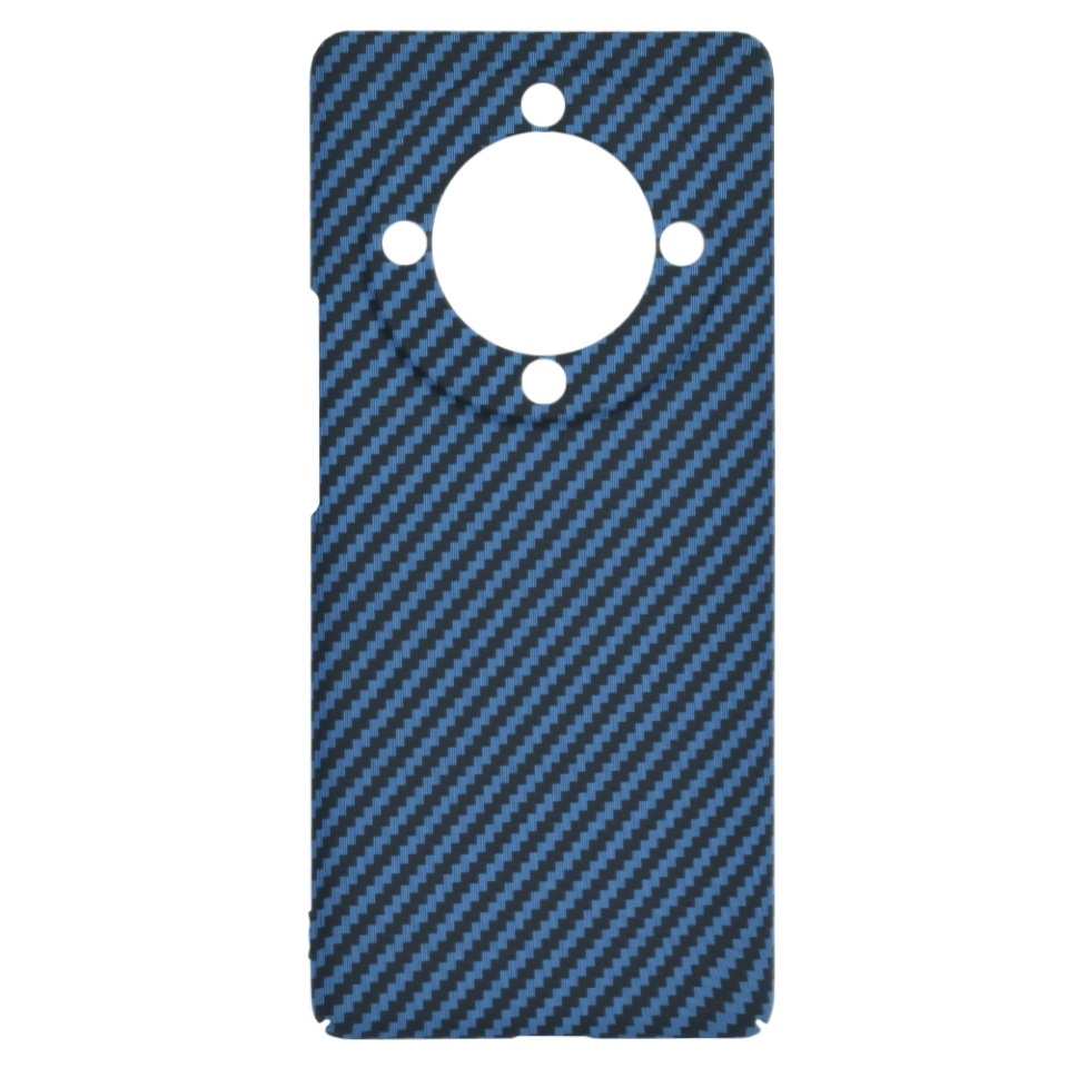 Husa pentru Honor Magic5 Lite, SKYDDAR INNOVATION, textura carbon, Carbonite FiberShell, set cu sticker, Cyan, - 3 | YEO