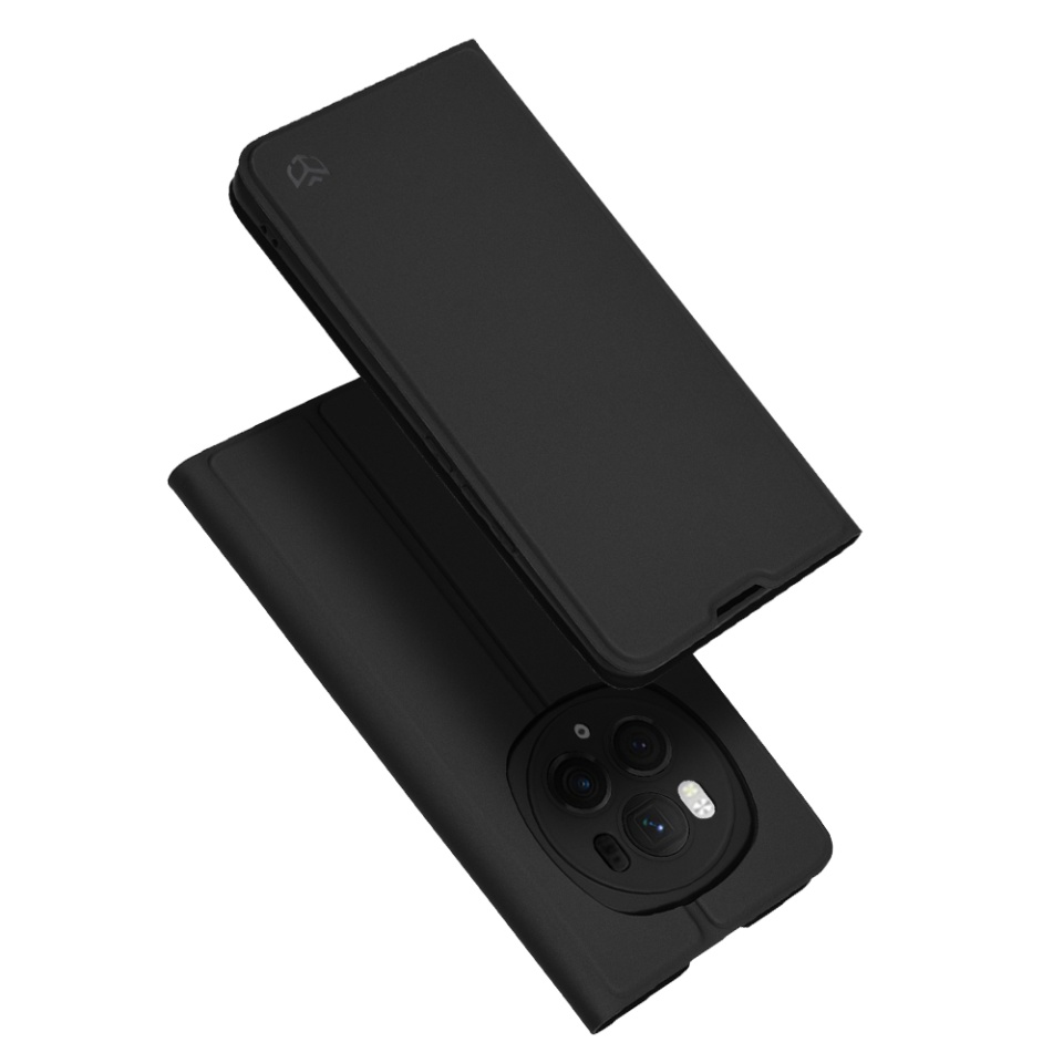 Husa pentru Honor Magic6 Pro, SKYDDAR INNOVATION, Magskin Book, tip Carte cu Portofel Interior, set cu sticker, Negru