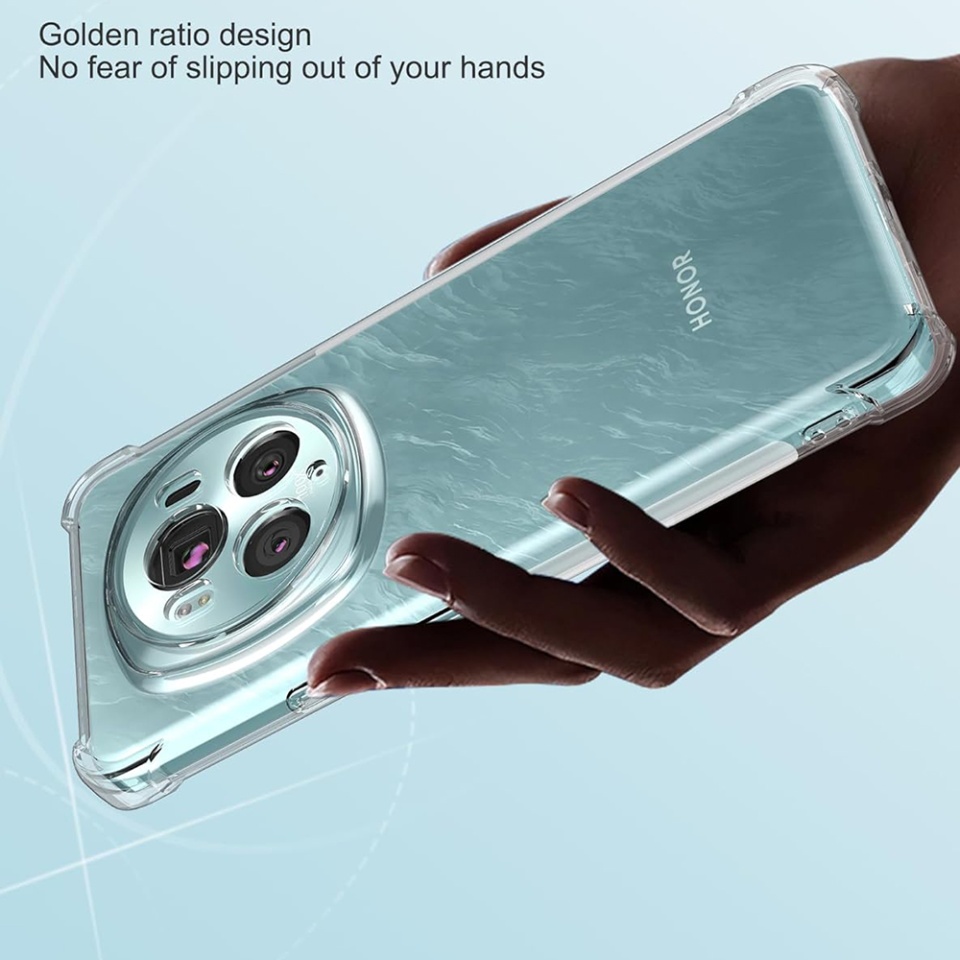 Husa pentru Honor Magic6 Pro , SKYDDAR INNOVATION, Shockproof Clear din Silicon Slim, Transparenta, set cu sticker - 2 | YEO