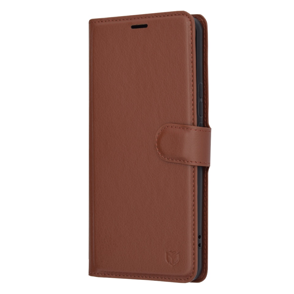 Husa pentru Honor Magic6 Pro tip Carte, cu Portofel Interior, Finisaje Premium, SKYDDAR Leather Wallet - Maro - 3 | YEO