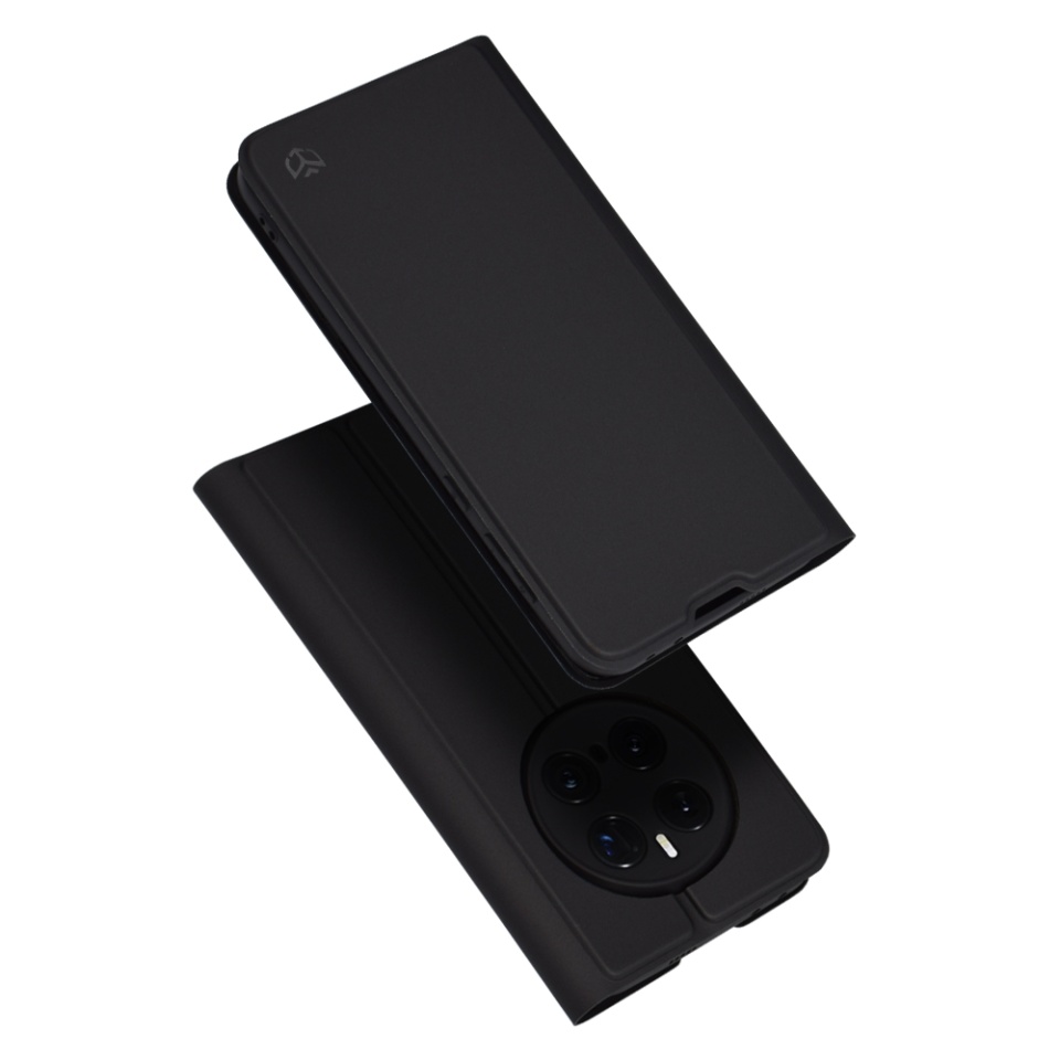 Husa pentru Honor Magic7 Pro, SKYDDAR INNOVATION, Magskin Book, tip Carte cu Portofel Interior, set cu sticker, Negru