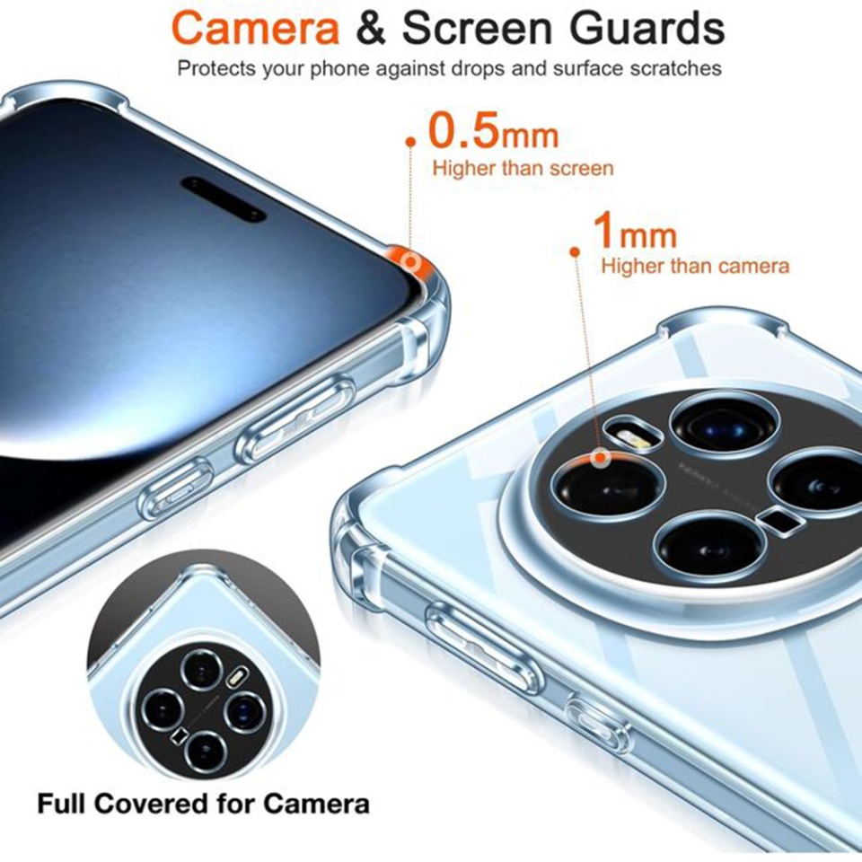 Husa pentru Honor Magic7 Pro , SKYDDAR INNOVATION, Shockproof Clear din Silicon Slim, Transparenta, set cu sticker - 2 | YEO