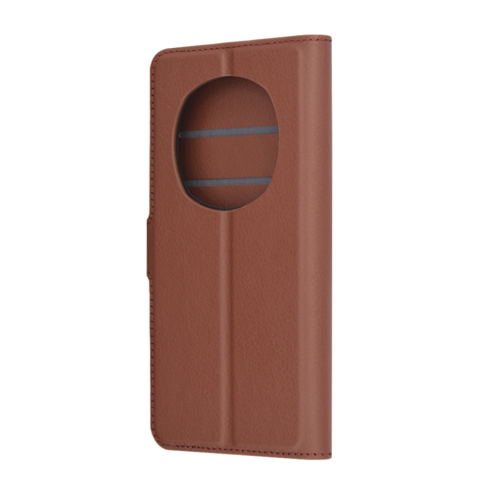 Husa pentru Honor Magic7 Pro tip Carte, cu Portofel Interior, Finisaje Premium, SKYDDAR Leather Wallet - Maro - 1 | YEO