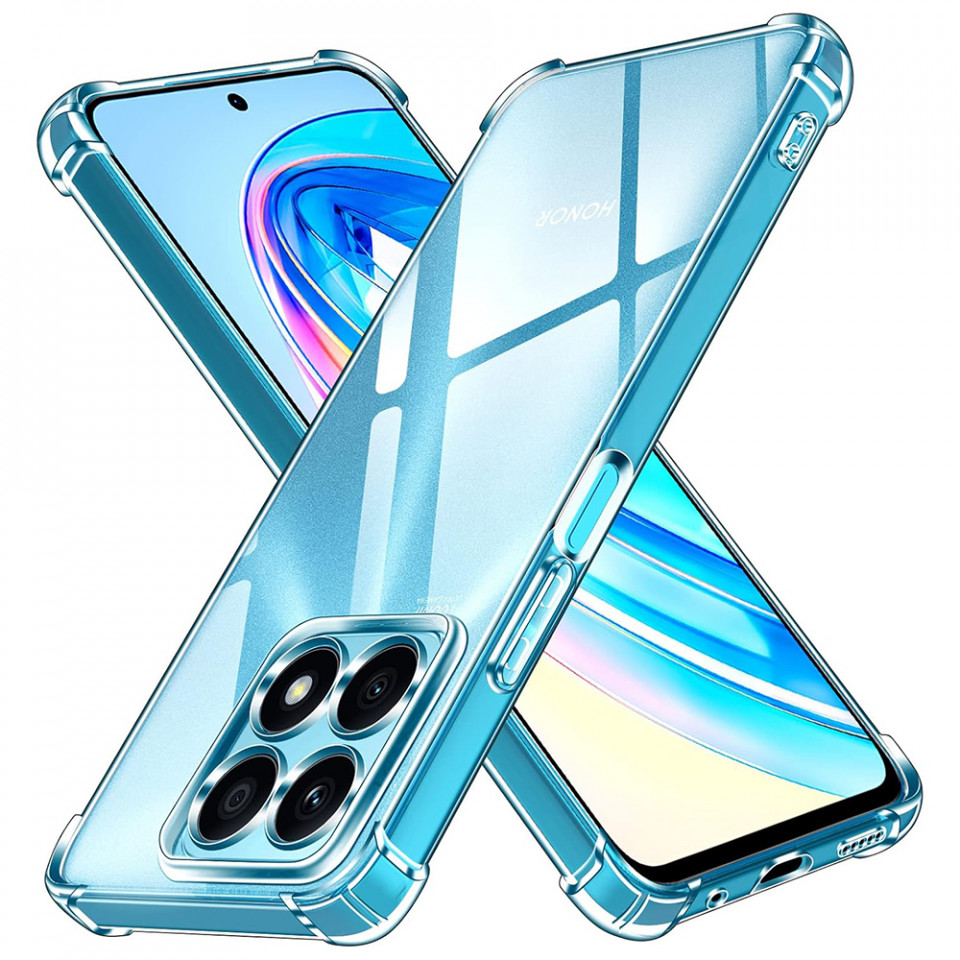 Husa pentru Honor X8a din silicon slim, anti soc, Skyddar Shock - Transparenta
