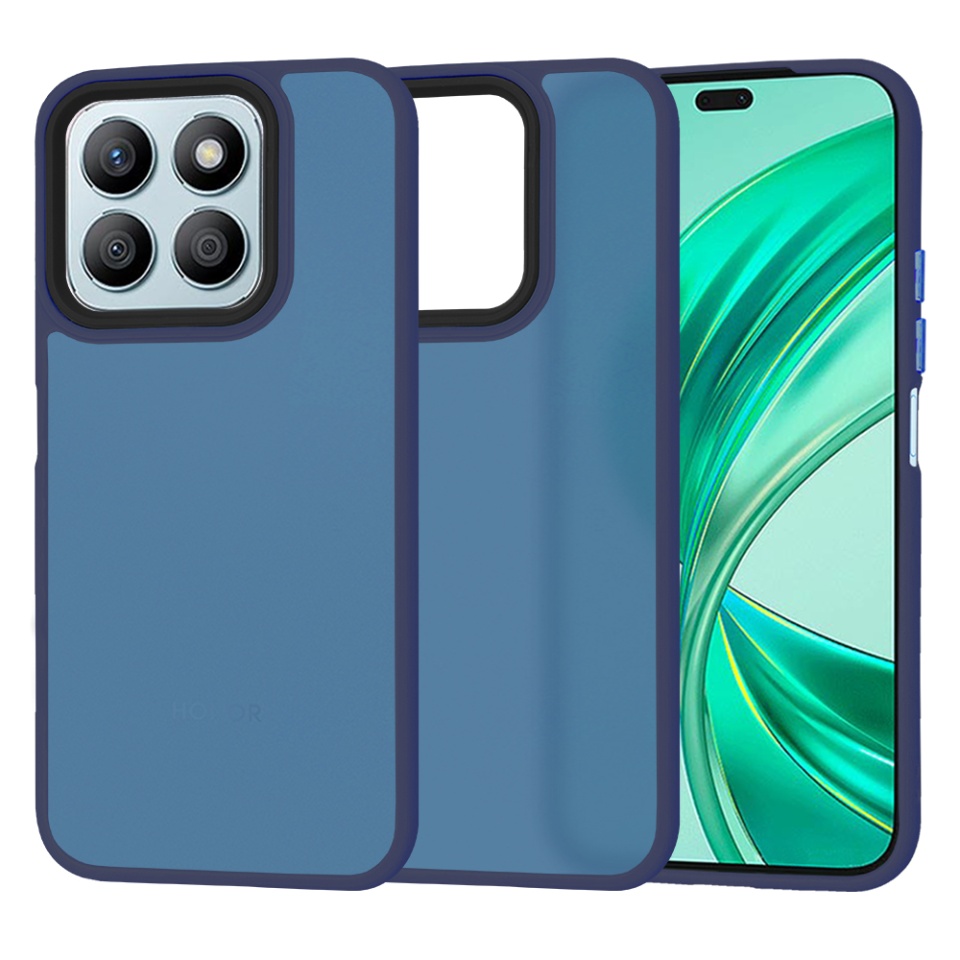 Husa pentru Honor X8b, ce Absoarbe Cele mai Aspre Socuri, Skyddar Frosted - Bleumarin