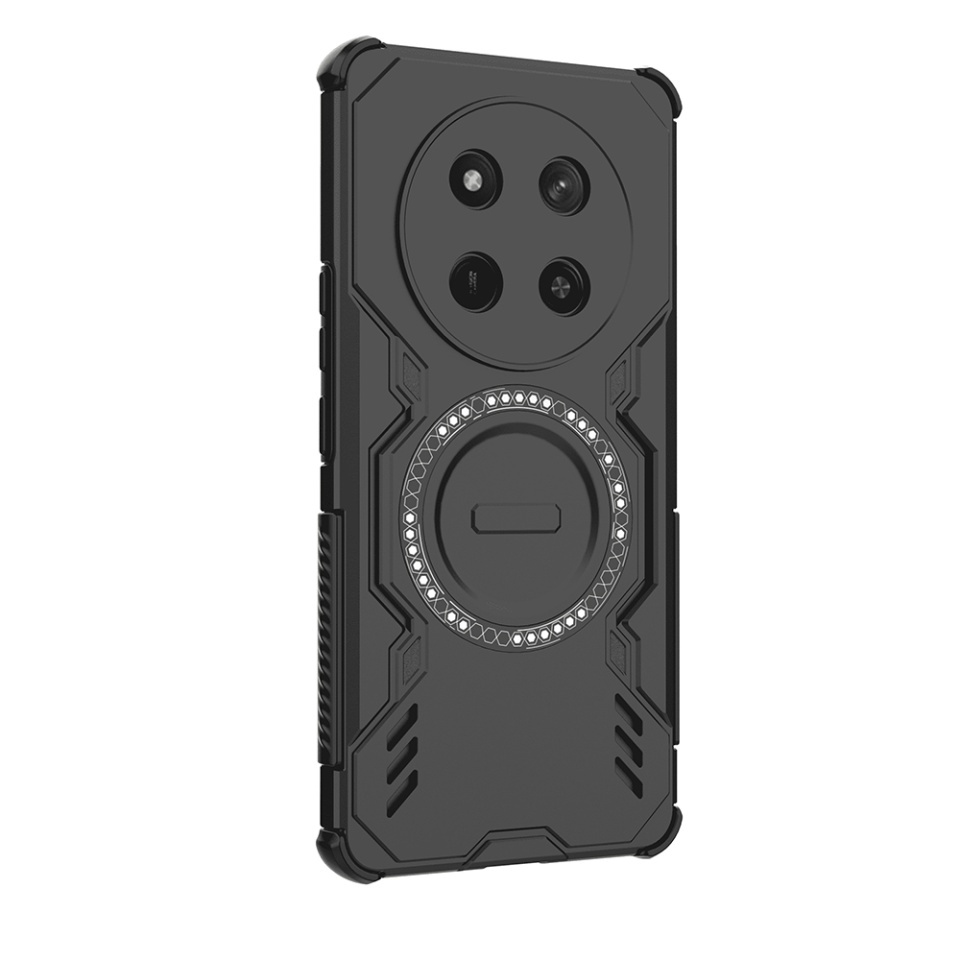 Husa pentru Honor X9c / Magic7 Lite, SKYDDAR INOVATION, ArmorMag, Magsafe, set cu sticker, Negru - 2 | YEO