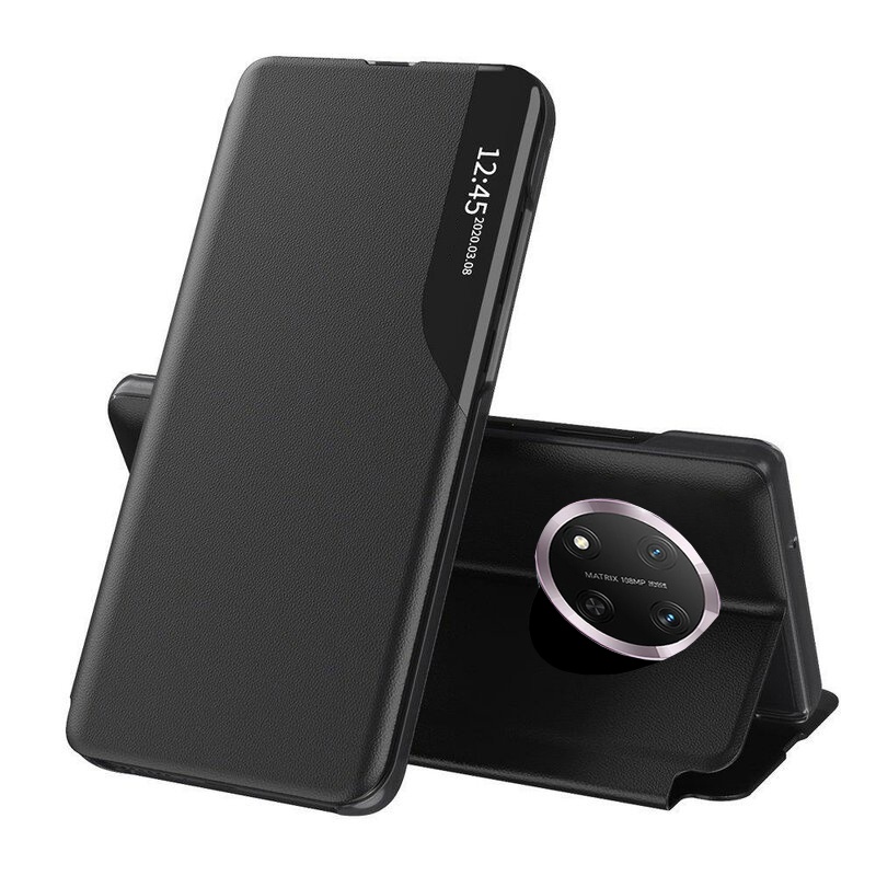 Husa pentru Honor X9c / Magic7 Lite tip carte, Eco View Leather - Negru