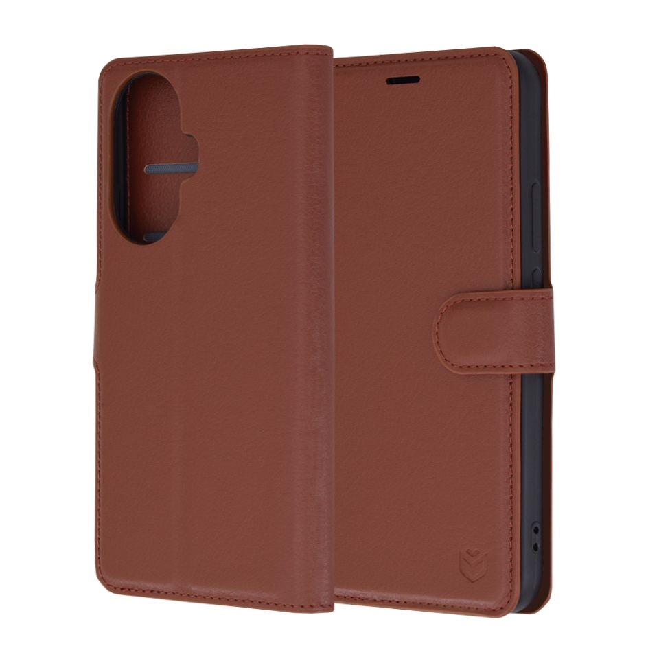 Husa pentru Huawei nova 11 / nova 12s tip Carte, cu Portofel Interior, Finisaje Premium, SKYDDAR Leather Wallet - Maro
