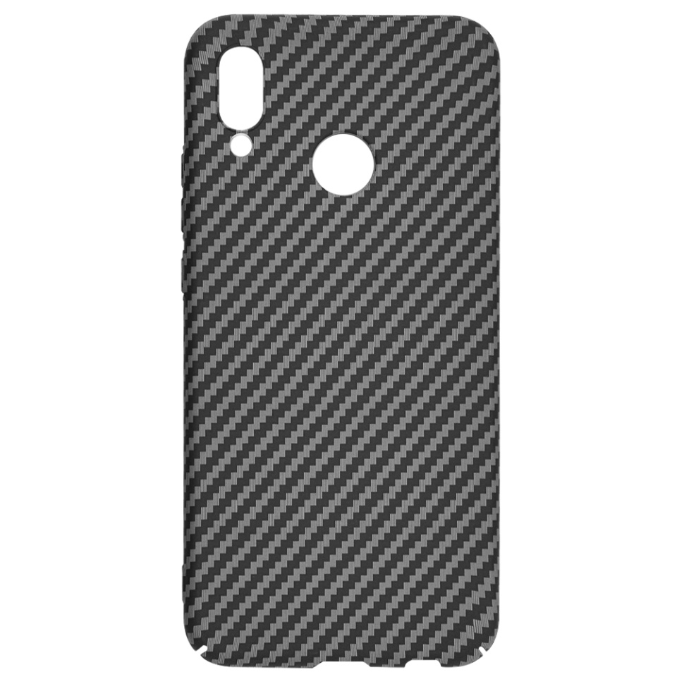 Husa pentru Huawei P20 Lite, Finisaj Premium cu Textura de Carbon, Design Elegant, SKDR CarbonFlex - Negru - 3 | YEO