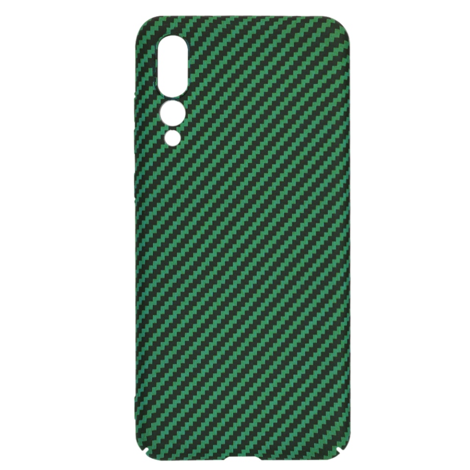 Husa pentru Huawei P20 Pro, Finisaj Premium cu Textura de Carbon, Design Elegant, SKDR CarbonFlex - Verde - 3 | YEO