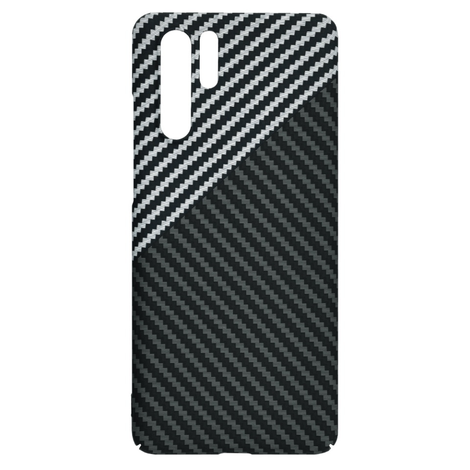 Husa pentru Huawei P30 Pro / P30 Pro New Edition, SKYDDAR INNOVATION, textura carbon, Carbonite FiberShell, set cu sticker, Gri, - 3 | YEO