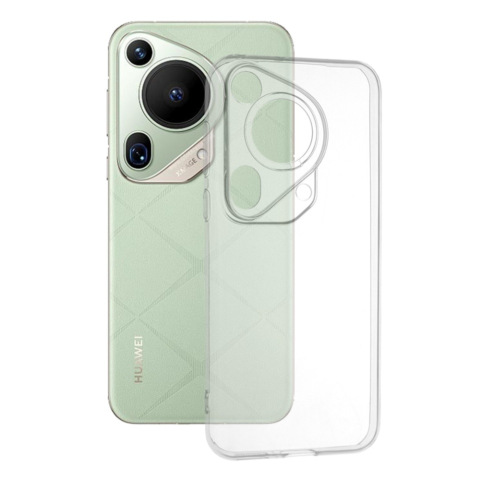 Husa pentru Huawei Pura 70 Ultra, SKYDDAR INNOVATION, ClearGuard, din silicon transparent, set cu sticker, Transparenta