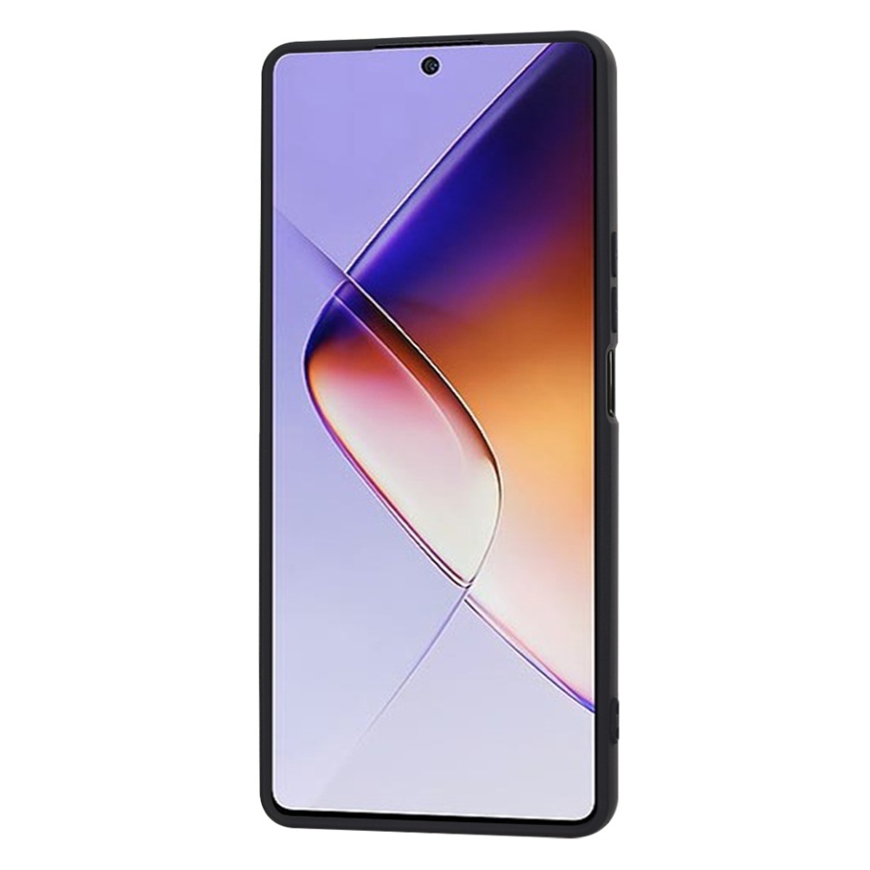 Husa pentru Infinix Note 40, SKYDDAR INNOVATION, din Silicon Catifelat, SoftElegance, set cu sticker, Negru - 1 | YEO