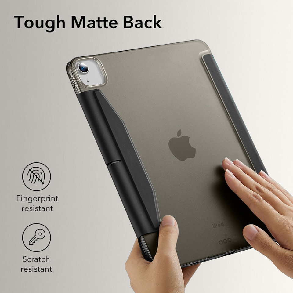 Husa pentru iPad Air 13 (2024) / Air 13 (2025), tip Carte, Ascend Trifold ESR - Negru frost - 1 | YEO