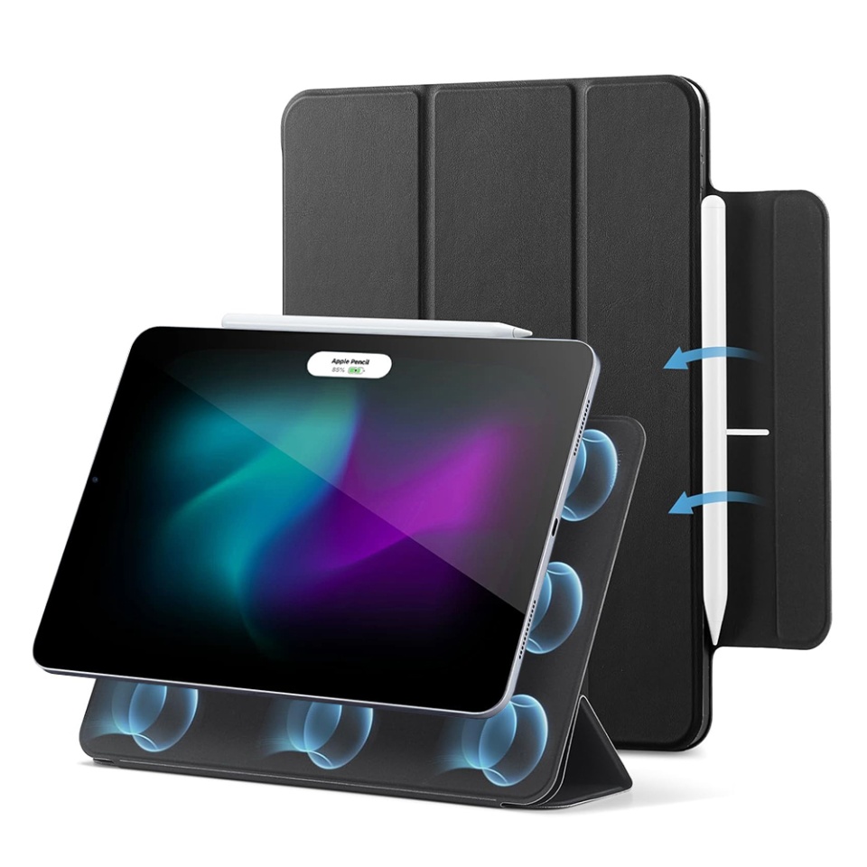 Husa pentru iPad Pro 11 2018 / Air 4 / 5 / 11 (2020/2022/2024), tip Carte, Rebound Magnetic ESR - Negru