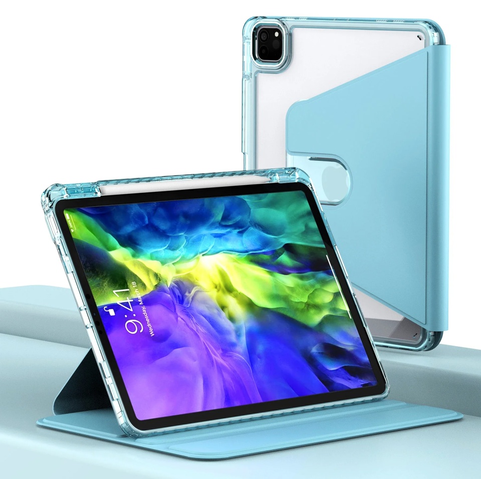 Husa pentru iPad Pro 11 (2024) eleganta, SKYDDAR Crystal Edge 360° - Negru - 1 | YEO