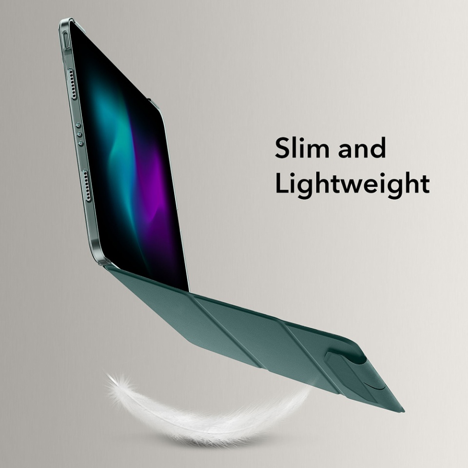 Husa pentru iPad Pro 11 (2024), tip Carte, Ascend Trifold ESR - Verde inchis - 3 | YEO