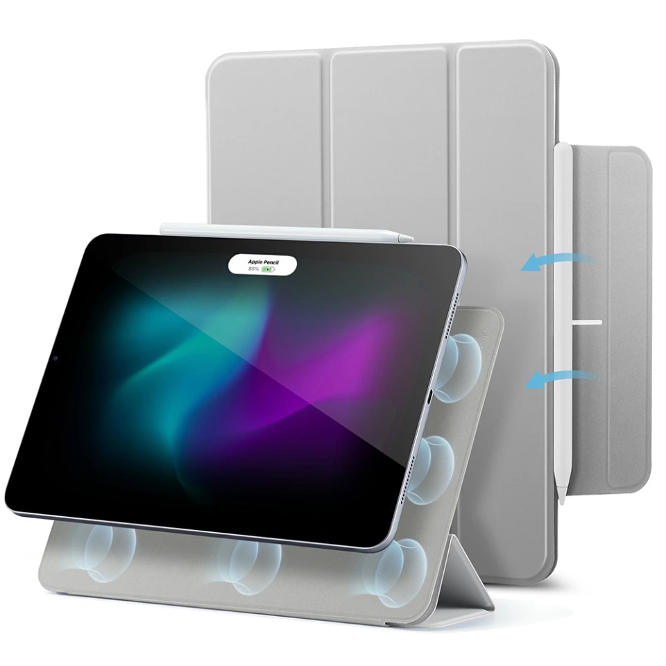 Husa pentru iPad Pro 11 (2024), tip Carte, Rebound Magnetic ESR - Gri