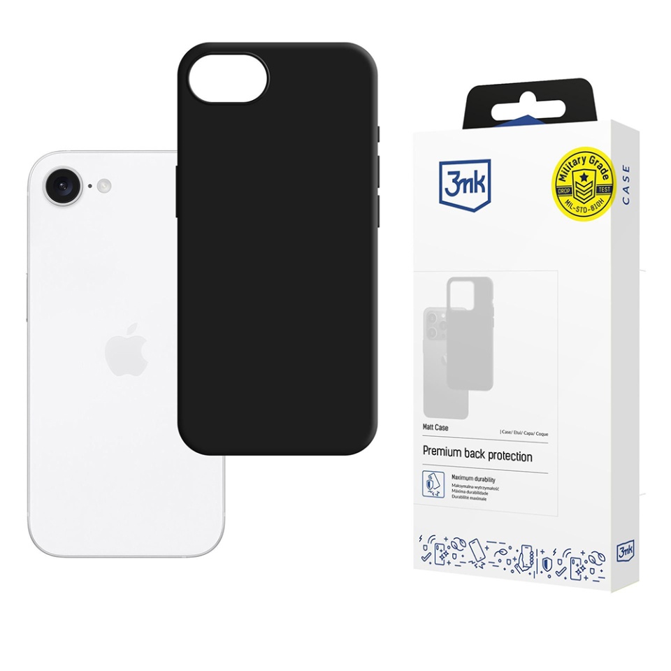 Husa pentru iPhone 12 / 12 Pro, 3mk Matt Case, Negru