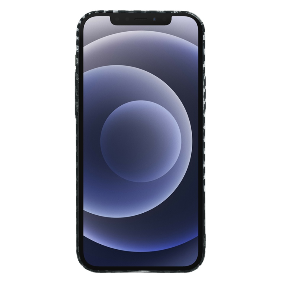 Husa pentru iPhone 12, Finisaj Premium cu Textura de Carbon, Design Elegant, SKDR CarbonFlex - Gri - 2 | YEO