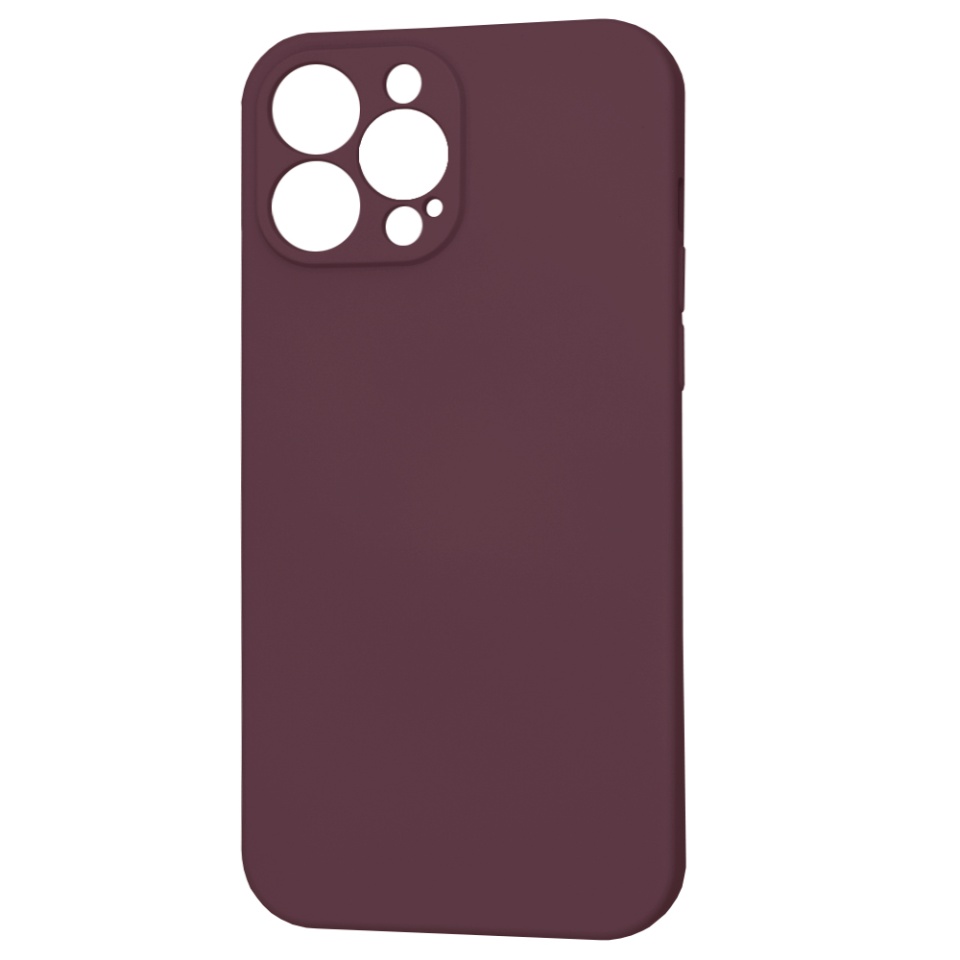 Husa pentru iPhone 13 Pro Max din Silicon Catifelat, Protectie Premium, Skyddar SoftElegance MagSafe - Bordo - 1 | YEO