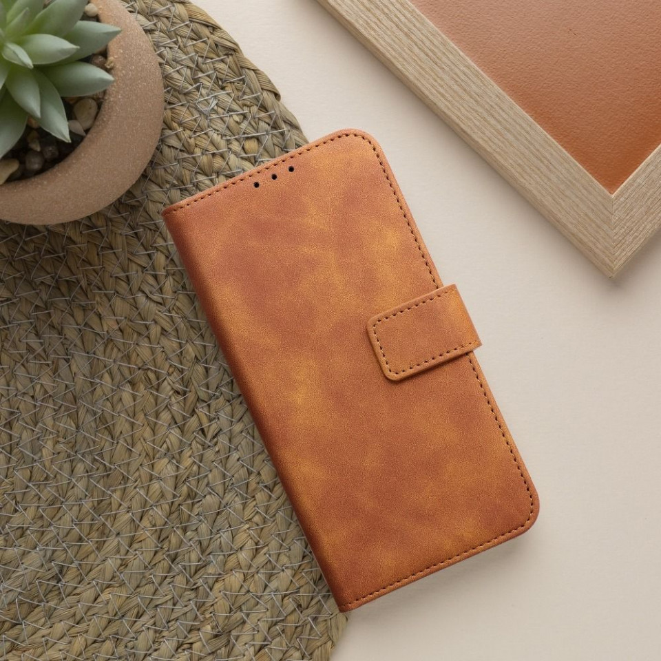 Husa pentru iPhone 13 Pro tip carte magnetic, Skyddar Tender - Maro - 3 | YEO