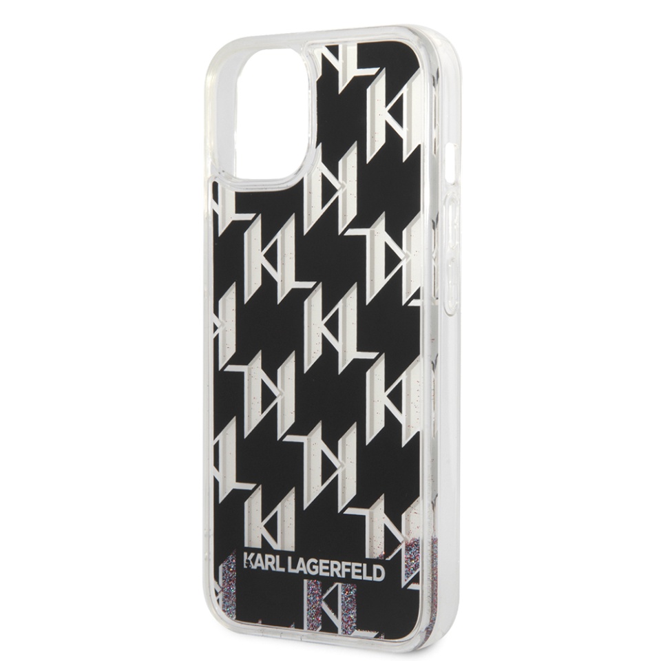 Husa pentru iPhone 14, Hardcase Liquid Glitter, Karl Lagerfeld - Negru - 1 | YEO