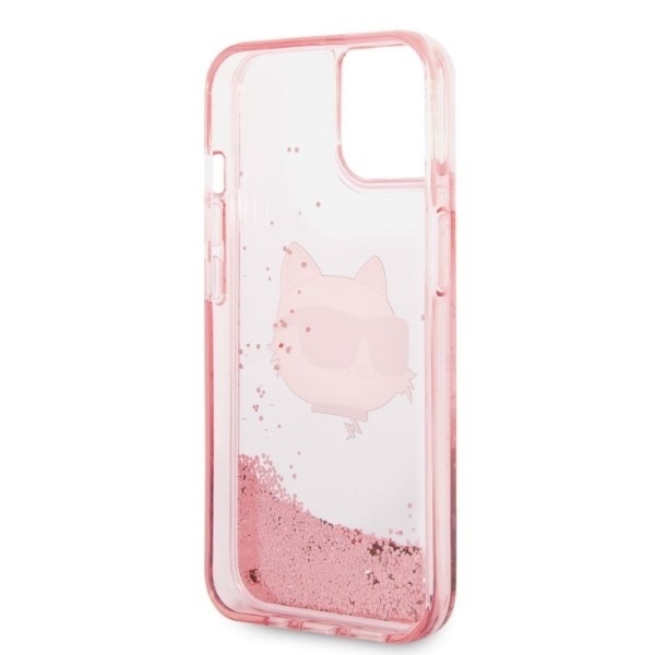 Husa pentru iPhone 14 Plus, Hardcase Glitter, Karl Lagerfeld, Roz - 3 | YEO