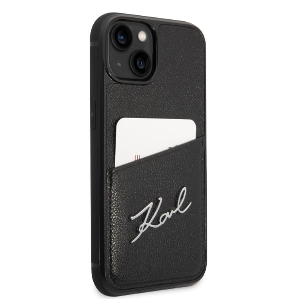 Husa pentru iPhone 14 Plus, Hardcase Leather, Karl Lagerfeld, Negru - 3 | YEO