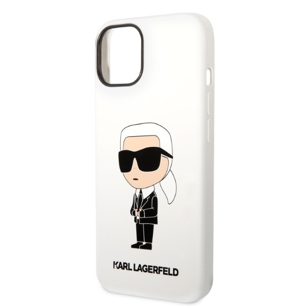 Husa pentru iPhone 14 Plus, Silicone, Karl Lagerfeld, Alb - 1 | YEO