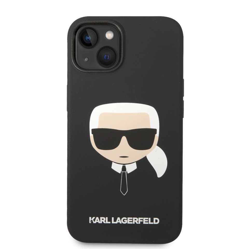 Husa pentru iPhone 14 Plus, Silicone, Karl Lagerfeld, Negru - 2 | YEO