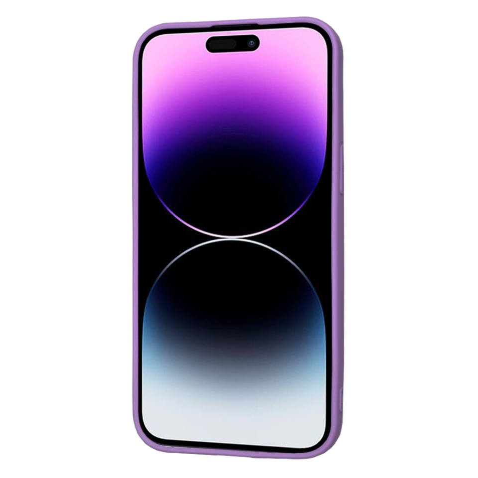 Husa pentru iPhone 14 Pro Max din Silicon Catifelat, Protectie Premium, Skyddar SoftElegance - Mov - 1 | YEO