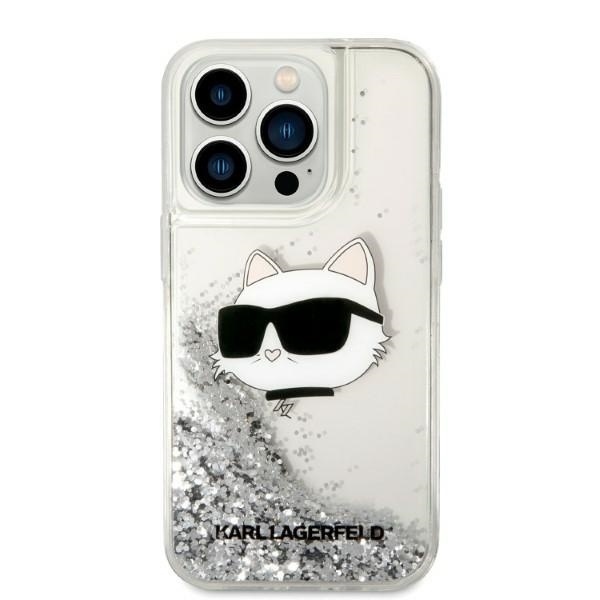 Husa pentru iPhone 14 Pro Max, Hardcase Glitter, Karl Lagerfeld, Argintiu - 3 | YEO